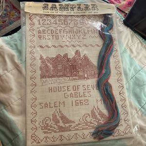 Vintage cross-stitch sampler